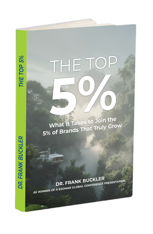 The Top 5%, What it takes to be the top 5% of brands that truly grow. By Dr. Frank Buckler.